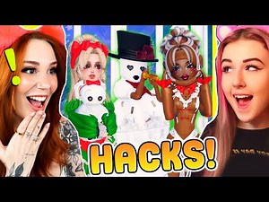 Testing TOP VIRAL CHRISTMAS TikTok Outfit Hacks In Dress To Impress with ‪@callmehhaley‬ on DTI!