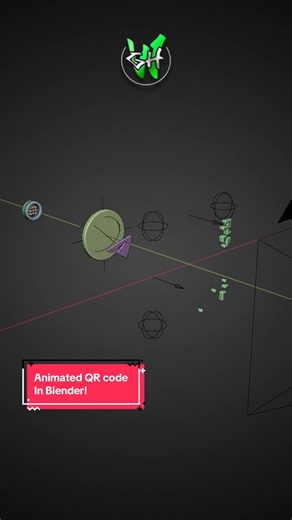 Animated QR Code in Blender #blender #qrcode #animation #3D #3DModelling #CGI #part1