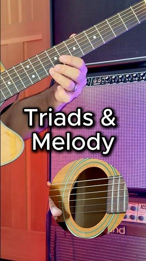 Triads & Melody: Dm → C → Gm → A7 - Guitar Chord Progression #Shorts