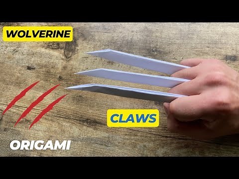 Easy Paper Wolverine Claws Origami Tutorial | Wolverine Claws - Unleash Your Inner Mutant! X-MEN
