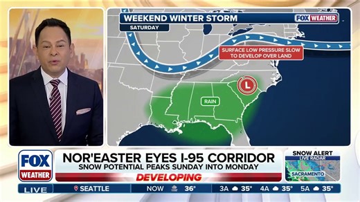 Northeastern Interstate 95 corridor bracing for potential blockbuster nor'easter snowstorm