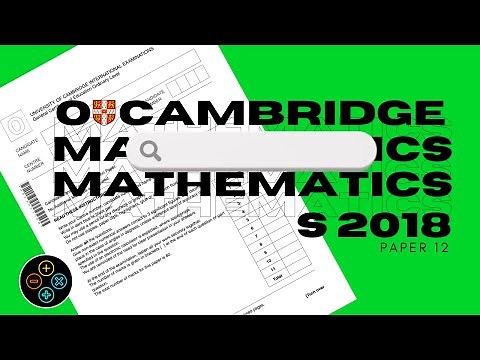 O Level Add Math May June 2018 Paper 12 4037/12