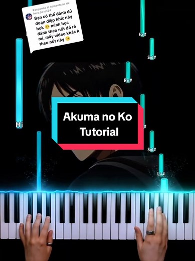 Tutorial de Piano de 'Akuma no Ko' Fácil y Lento