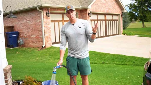 Grow grass seed in one day - pre germinate it in a bucket