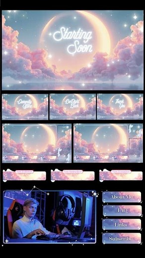 Enjoy a relaxing and enchanting livestream with this stream overlay. #streamoverlay