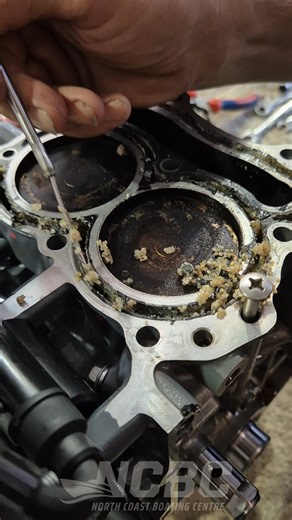 Some repairs are avoidable! We've all seen the guy who gets stuck on the sand bar and plows his way through the sand back out to deeper water but have you ever thought of the problems this may cause? Sam talks about a motor we had in the workshop that was over heating and not pumping water. Sam had a feeling the water galleries were blocked so he pulled motor apart and confirmed his suspicions. If your motor, boat or trailer needs a little TLC give us a call on 02 6655 7700 (Urunga) or 02 5642 1