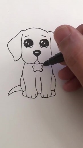 Easy Way to Draw a Cute Puppy Tutorial