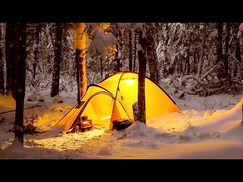 Hot Tent Camping In Snow