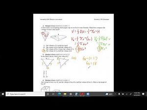 KEY Geometry FSA EOC Practice Assessment Hillsborough Session 1 No Calculator