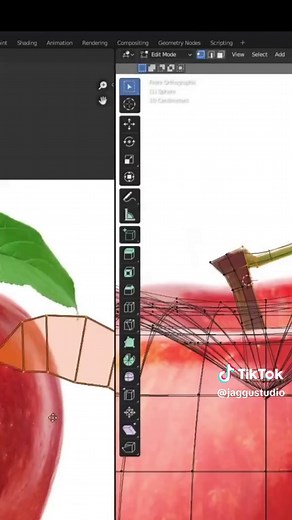Quick 3D Modeling and Texturing Apple in Blender