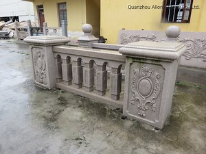 [Hot Item] Stone Railing Baluster Granite Handrail and Stair Balustrade Design