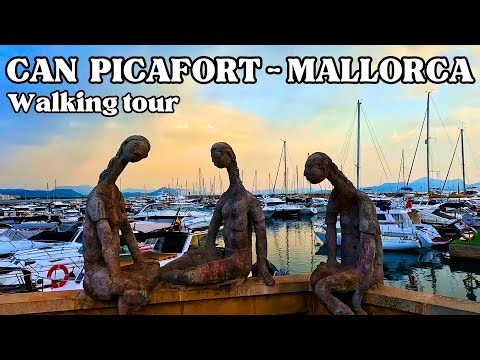 CAN PICAFORT walking tour - Beach - Promenade -Town - Best of Mallorca, Spain