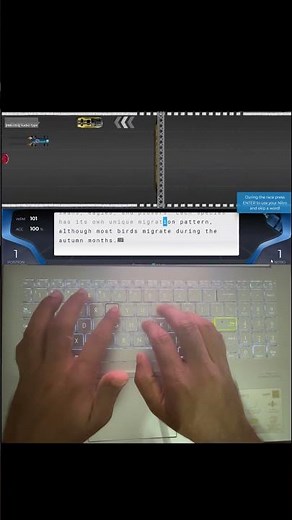 Typing at 100 WPM Like a Pro on Nitro Type! 💥#fasttyping #typebeat #asmr #typingasmr #shorts