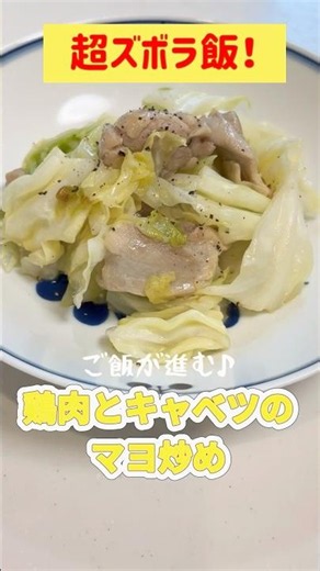 【超ズボラ飯！】鶏肉とキャベツのマヨ炒め【簡単】
