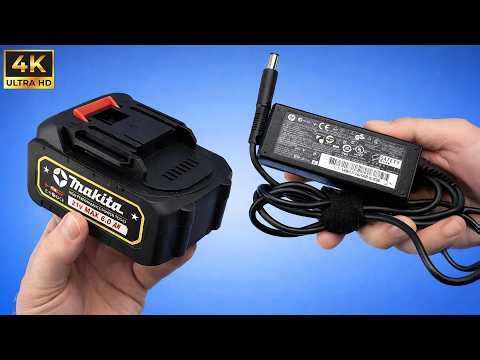 Never Buy Drill Batteries Again🔋 Use a Laptop Charger and Watch What Happens