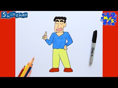 Shinchan Drawing | How to Draw Hiroshi Nohara Step by Step