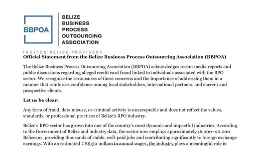 BPO Industry Responds as Credit Card Scam Probe Widens Tonight, the country’s BPO industry is responding to growing public concern after our own News Five investigation uncovered an alleged credit card scam tied to individuals connected to the sector. The Belize Business Process Outsourcing Association isn’t shying away from the issue; they acknowledge that illicit activity is happening but say it does not represent the standards of Belize’s legitimate BPO operations. Prime Minister John Briceño