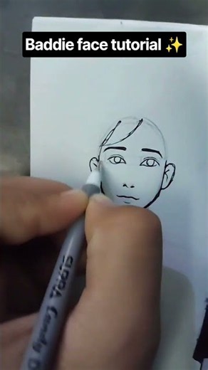 ❤️ Baddie girl face tutorial ✨# #art #drawing #sketch #viral #sketch with chanchal