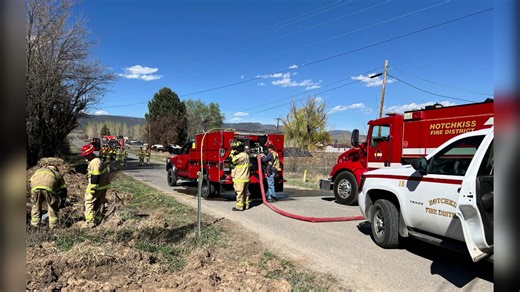 Hotchkiss Fire Department extinguishes ditch fire along Highway 92