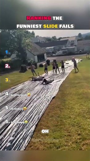 Ranking the funniest slide fails 🤣#slide#funnyfails#shorts