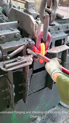 Automated Forging and Welding of Industrial Steel Chains