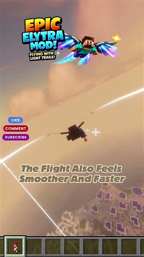 This Elytra Mod Makes Flying INSANE in Minecraft! 😱✨ #minecraft #minecraftshorts #minecraftmods