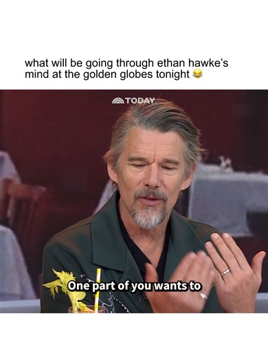 Ethan Hawke walks us through what it's like to be a nominee at an awards show. Hawke is currently nominated for a Golden Globe for best actor in a musical/comedy for his work in