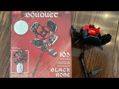 Let’s Build Block Tech Bouquet Black Rose | Five Below LEGO compatible building blocks