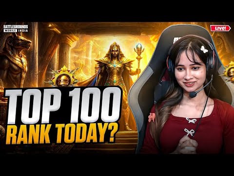 TOP 100 CONQUEROR LIVE🔥OG PHARAOH UPDATE IS HERE😍 |#bgmilive #girlgamer #pubgmobile