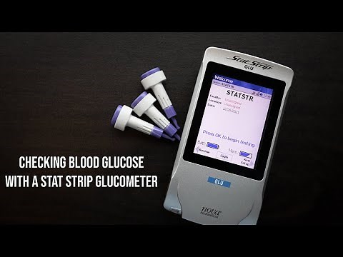 Checking Blood Glucose with a Stat Strip Glucometer
