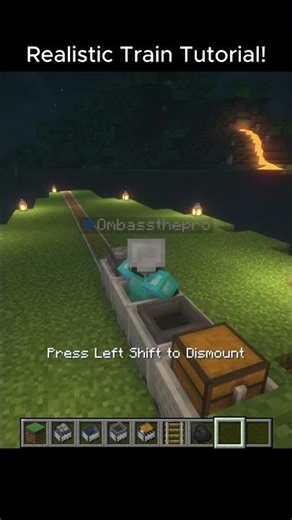 Realistic Minecraft Train Tutorial! #minecraft