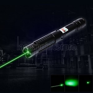 5-in-1 5000mW 532nm Beam Light Green Laser Pointer Pen Kit Black - Laserpointerpro