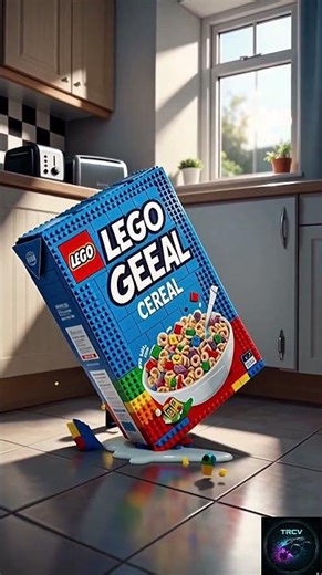 CRUSHED! GIANT LEGO Cereal Box Fell On The Minifigure! 🥣 #lego