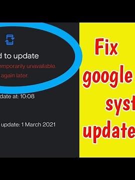 Fix google play system update failed | Failed to update are temporarily unavailable try again later