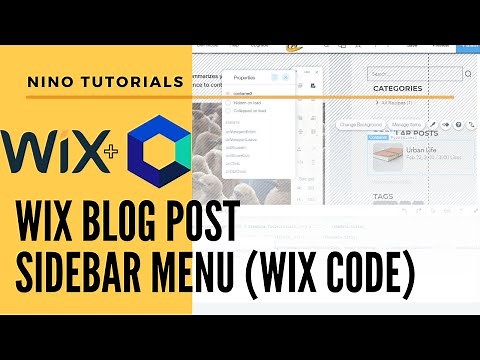 Customizing Your Post Sidebar on Wix Blog using Velo - Wix Code Tutorial - Wix Tutorial 2020