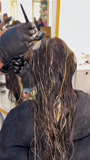 Balayage Toning: Golden to Ash Cool Reflect