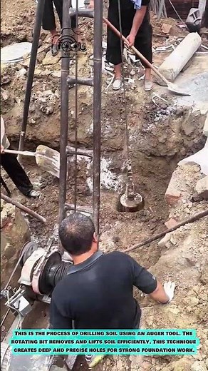Foundation Drilling Tool Using Auger System for Soil Excavation