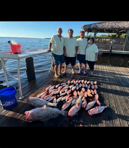 Great day of #fishing #offshore ! @captdanielmedina #saltyfishingcharters @gulfcoastfishingchartersllc @captain_tylerfranz #fishthebeast @worldcat_boats #capecoral #fishingcharter #snapper #grouper #firetruck #gulfofamerica 239-878-4736 | Salty Fishing Charters