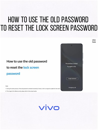 How to Reset Your Lock Screen Password Using the Old One | vivo Phone Tips Forgot your lock screen password? 😅 Don’t panic — if you remember your old password, you can easily reset it in just a few steps. This simple guide works on most vivo devices, making password recovery super easy and stress-free. 🔐✨ Have you ever had to reset your lock screen password? Tell us below 👇💙 #vivo #vivocare #vivoservice #PhoneTips #vivoSupport #customercare