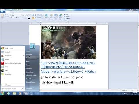 how to install a 1.6 to 1.7 patch on cod4