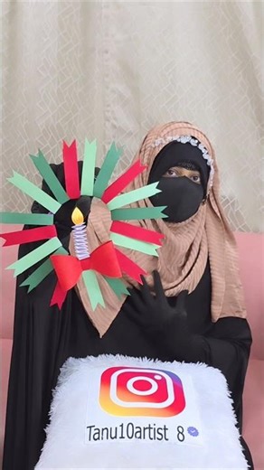 Christmas Wreath Craft idea for kids/Paper Christmas Wreath Making #ytshorts #support #craft #shorts