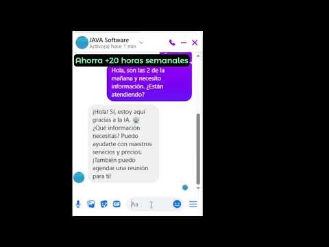 ¿Tu negocio pierde clientes por no responder rápido? 🤖 | JAVA Software Solutions