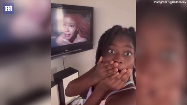 Excited little girls react to Disney's, The Little Mermaid, new movie trailer