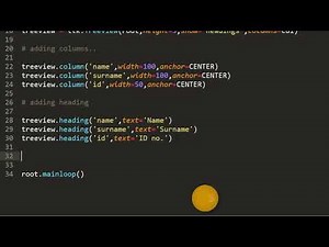 Treeview widget and its methods / ttk.Treeview / Tkinter tutorial in Hindi / Dynamic Coding