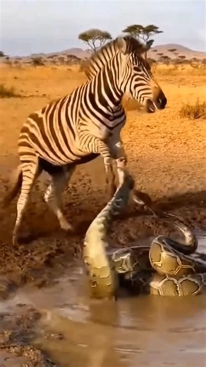 Zebra vs Snake 😳 This Happened in Seconds!#shorts #viral