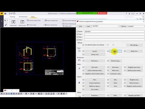 Tự học Tekla Structures 2018 - Bản vẽ GA