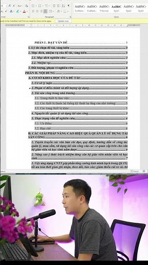Nhận xét về cách trình bày mục lục phần 1 của SKKN #thayphongnckhsinhvien #xuhuong #NCKH N