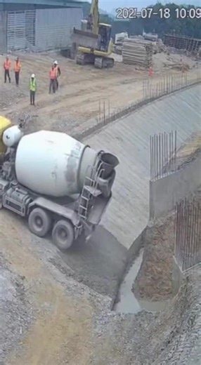 Stuck! Cement Truck Disaster 🤯 #FailArmy #ConstructionGoneWrong | Construct & Correct