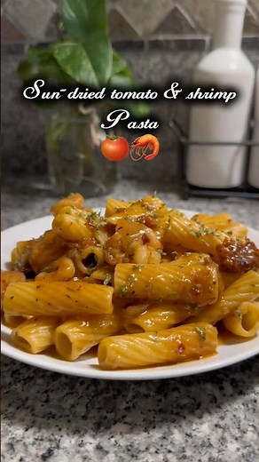 How make this Sun-dried tomato & shrimp pasta 🍅 🦐