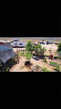 🏜️Off-Grid Mojave Homestead —Drone View, desert homesteading solar, food forests, sustainable living